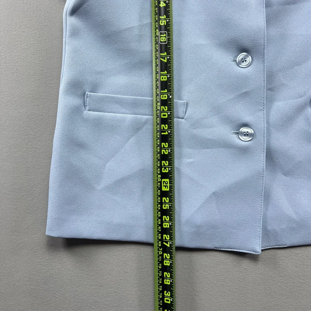 Alfred Dunner 2 Piece Pant Suit Set Women 12 Blue Notch Lapel Formal Office Wear